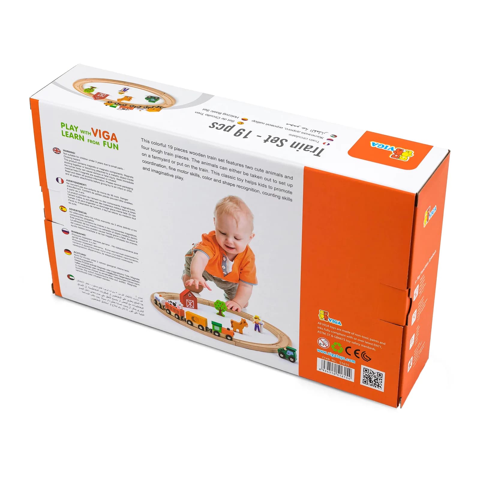 Набор игровой Viga Toys Железная дорога 51615 фото 5 Набор игровой Viga Toys Железная дорога 51615 фото 5