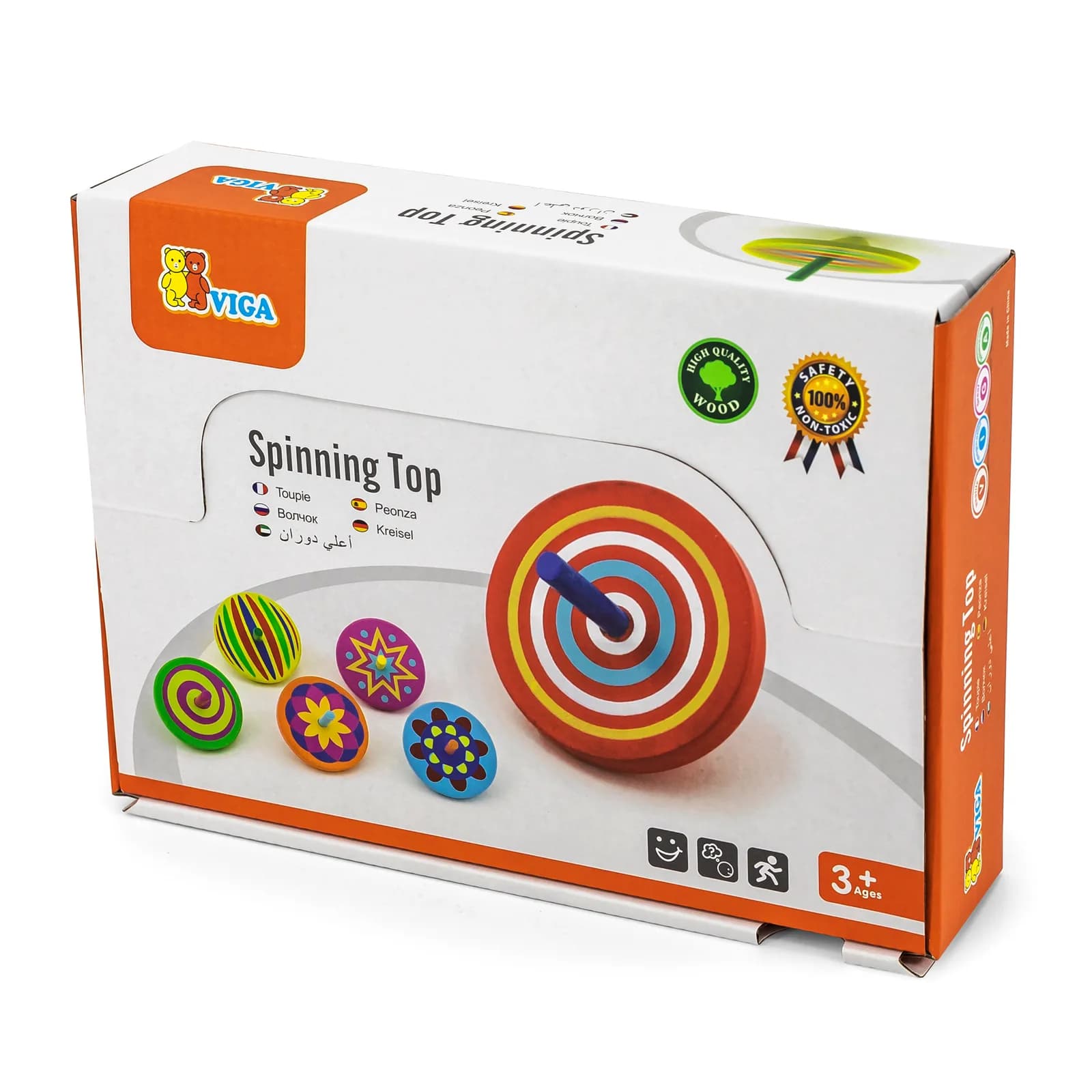 Дзига дерев'яна Viga Toys 53906 фото 3 Дзига дерев'яна Viga Toys 53906 фото 3