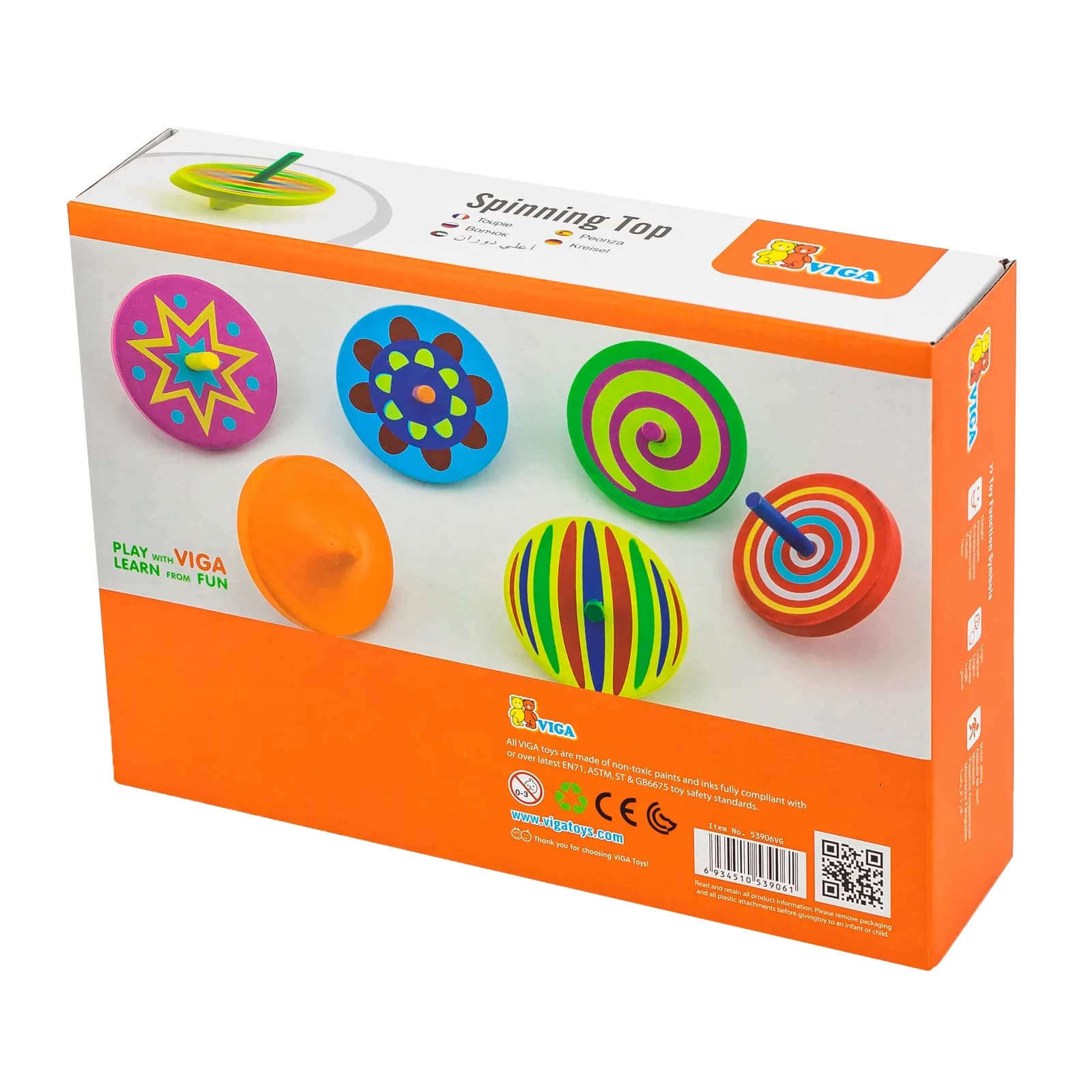 Дзига дерев'яна Viga Toys 53906 фото 4 Дзига дерев'яна Viga Toys 53906 фото 4