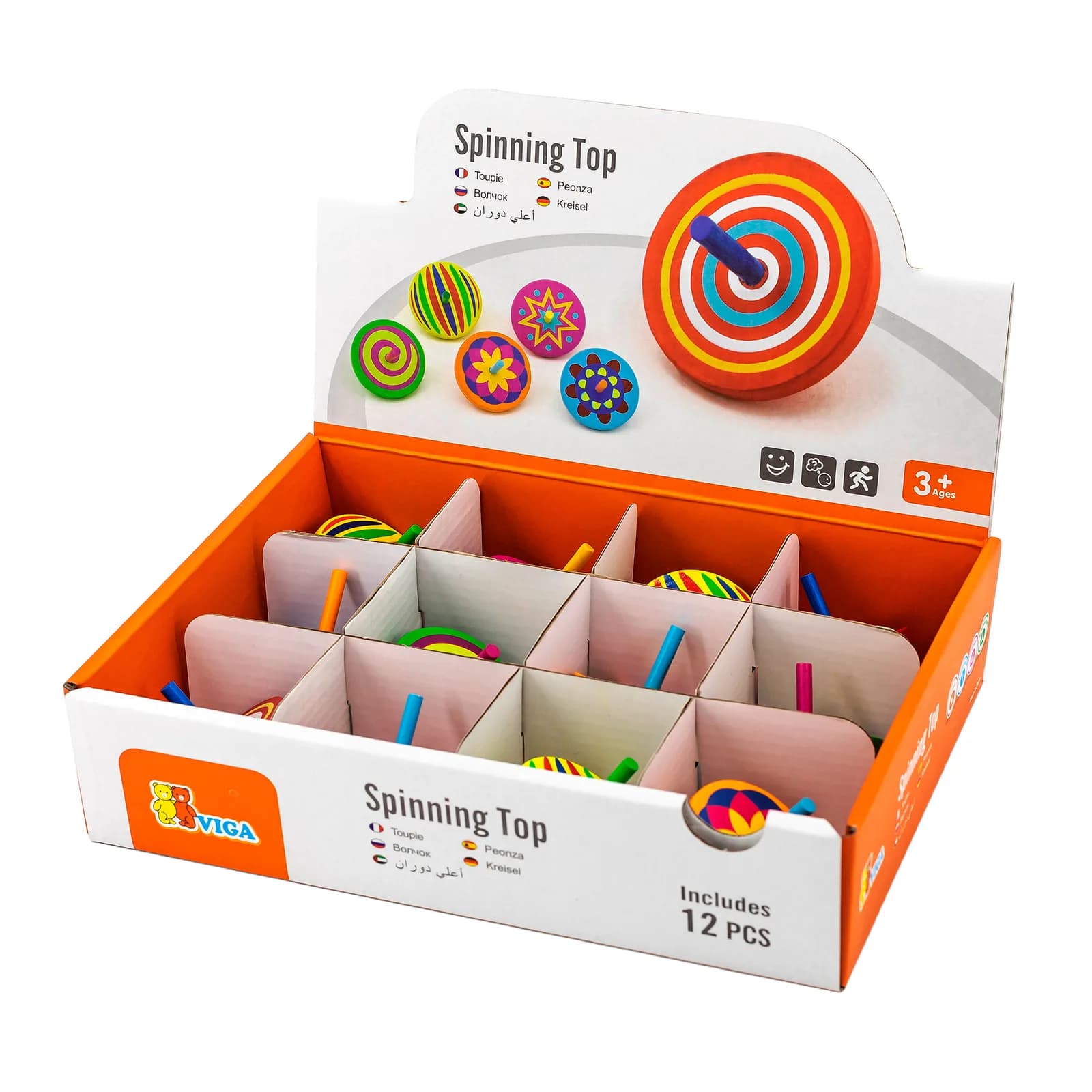 Дзига дерев'яна Viga Toys 53906 фото 2 Дзига дерев'яна Viga Toys 53906 фото 2