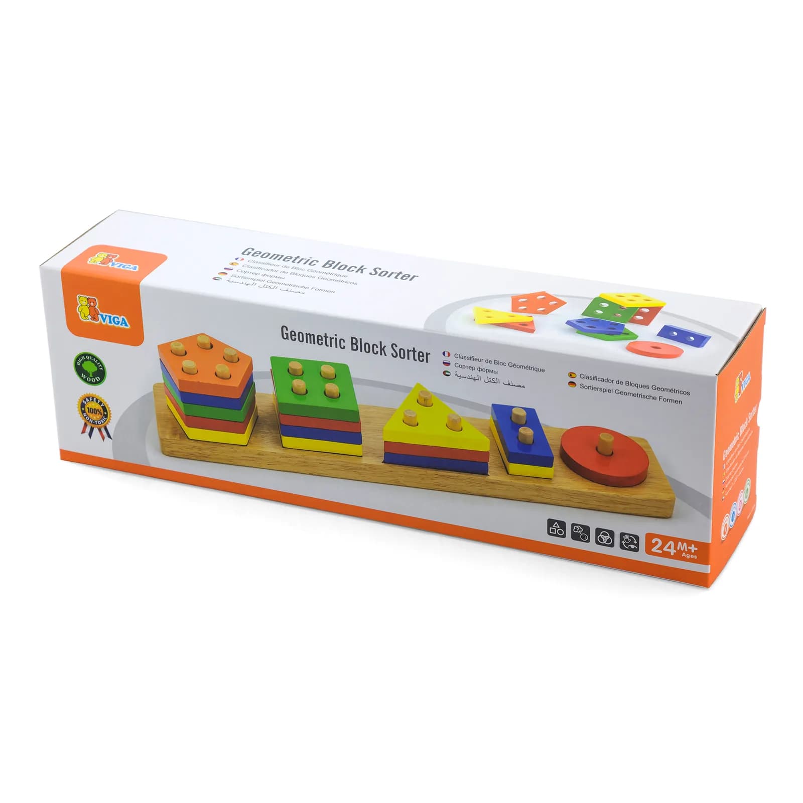Сортер деревянный Viga Toys Геометрические фигуры 58558 фото 3