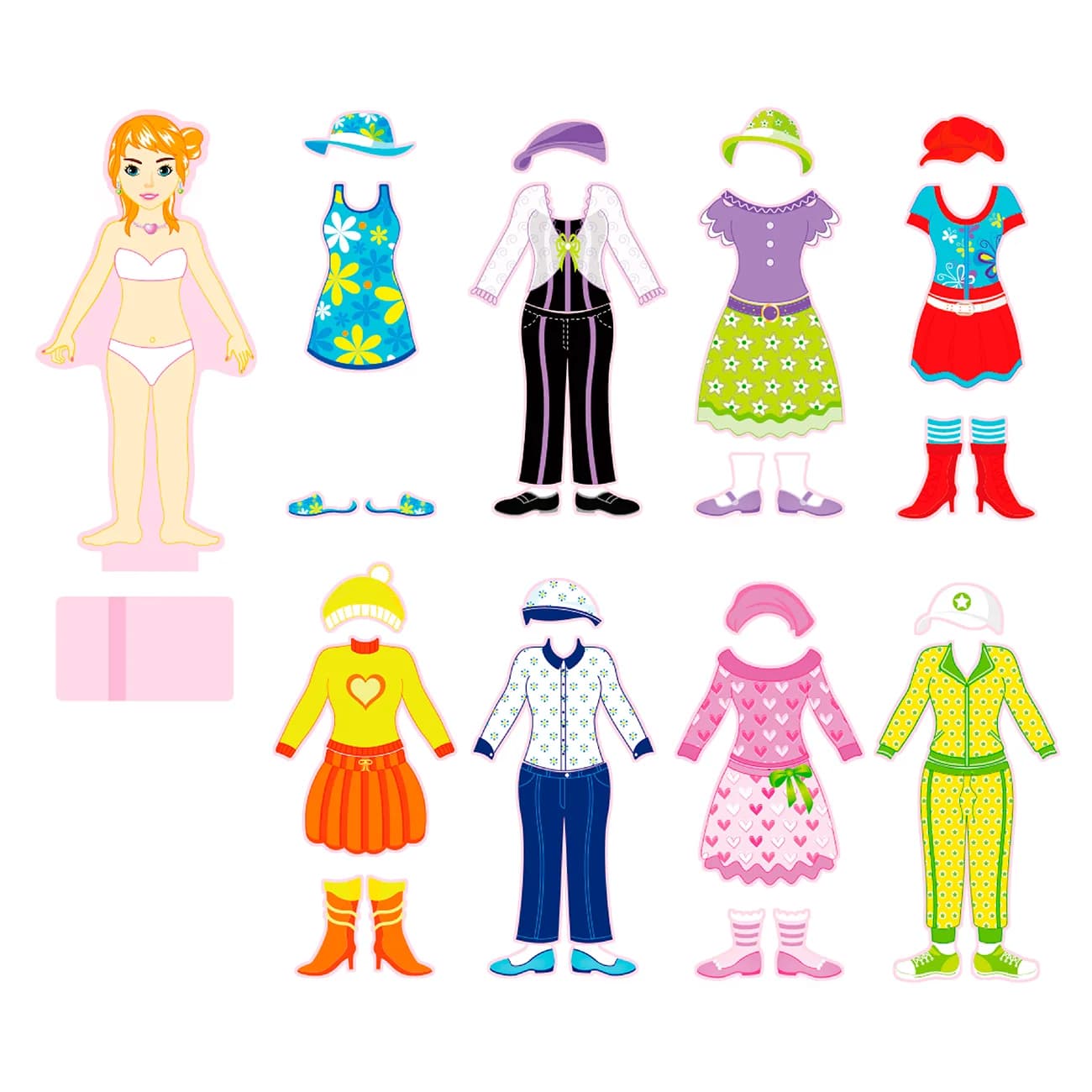 Одевайка магнитная Viga Toys Гардероб девочки 59652 фото 4 Одевайка магнитная Viga Toys Гардероб девочки 59652 фото 4