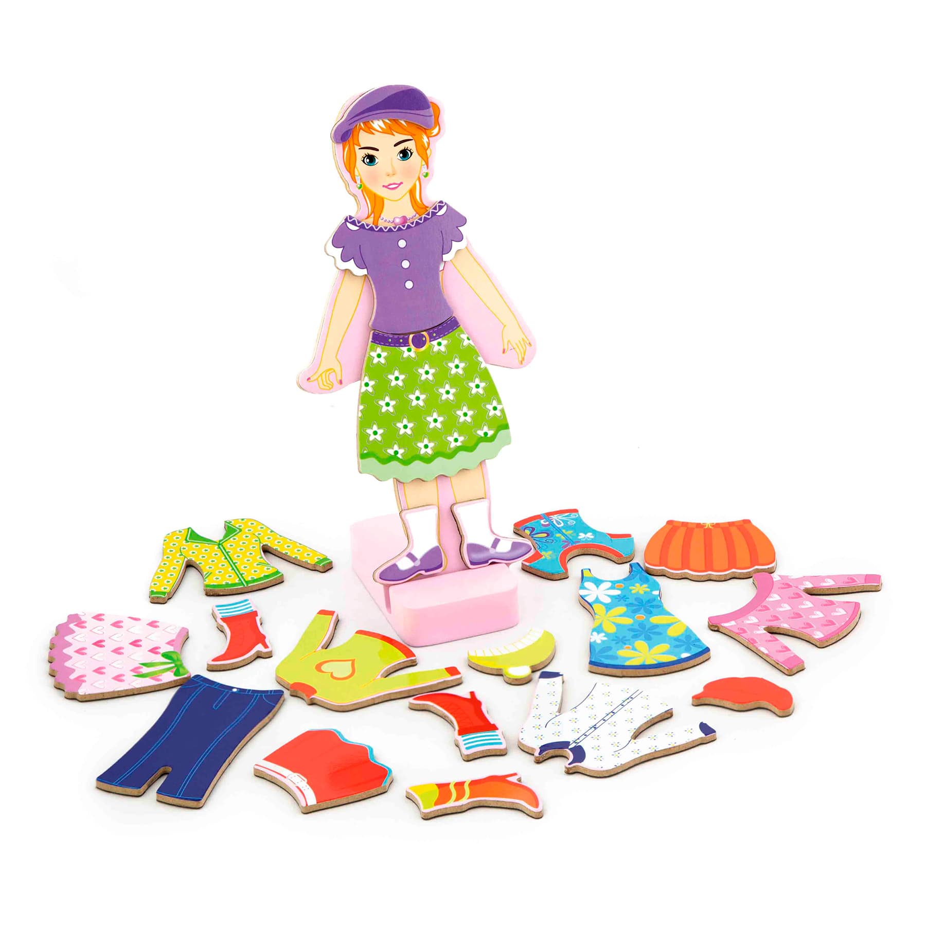 Одевайка магнитная Viga Toys Гардероб девочки 59652 Одевайка магнитная Viga Toys Гардероб девочки 59652