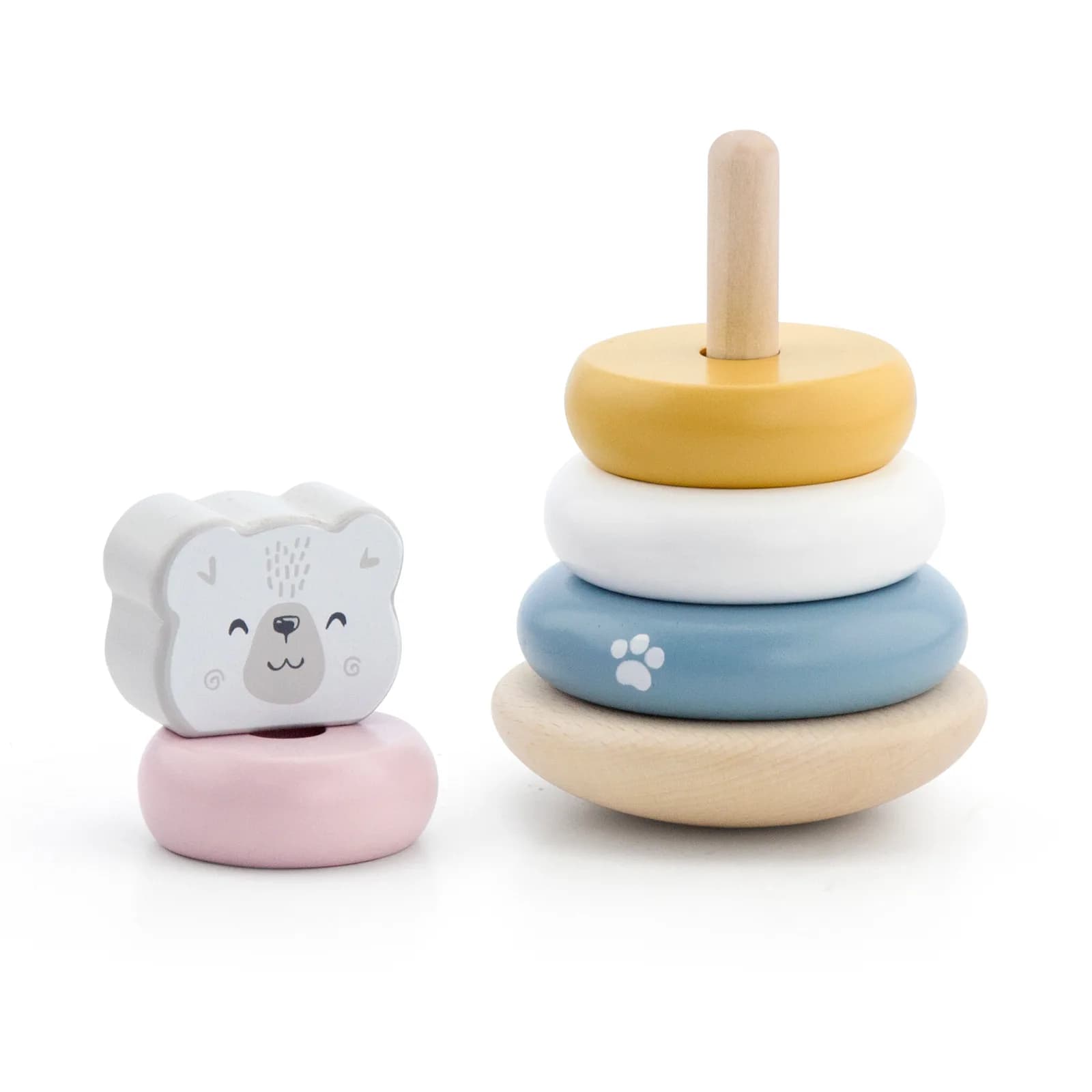 Пірамідка дерев'яна Viga Toys Білий ведмідь 44005 фото 3 Пірамідка дерев'яна Viga Toys Білий ведмідь 44005 фото 3