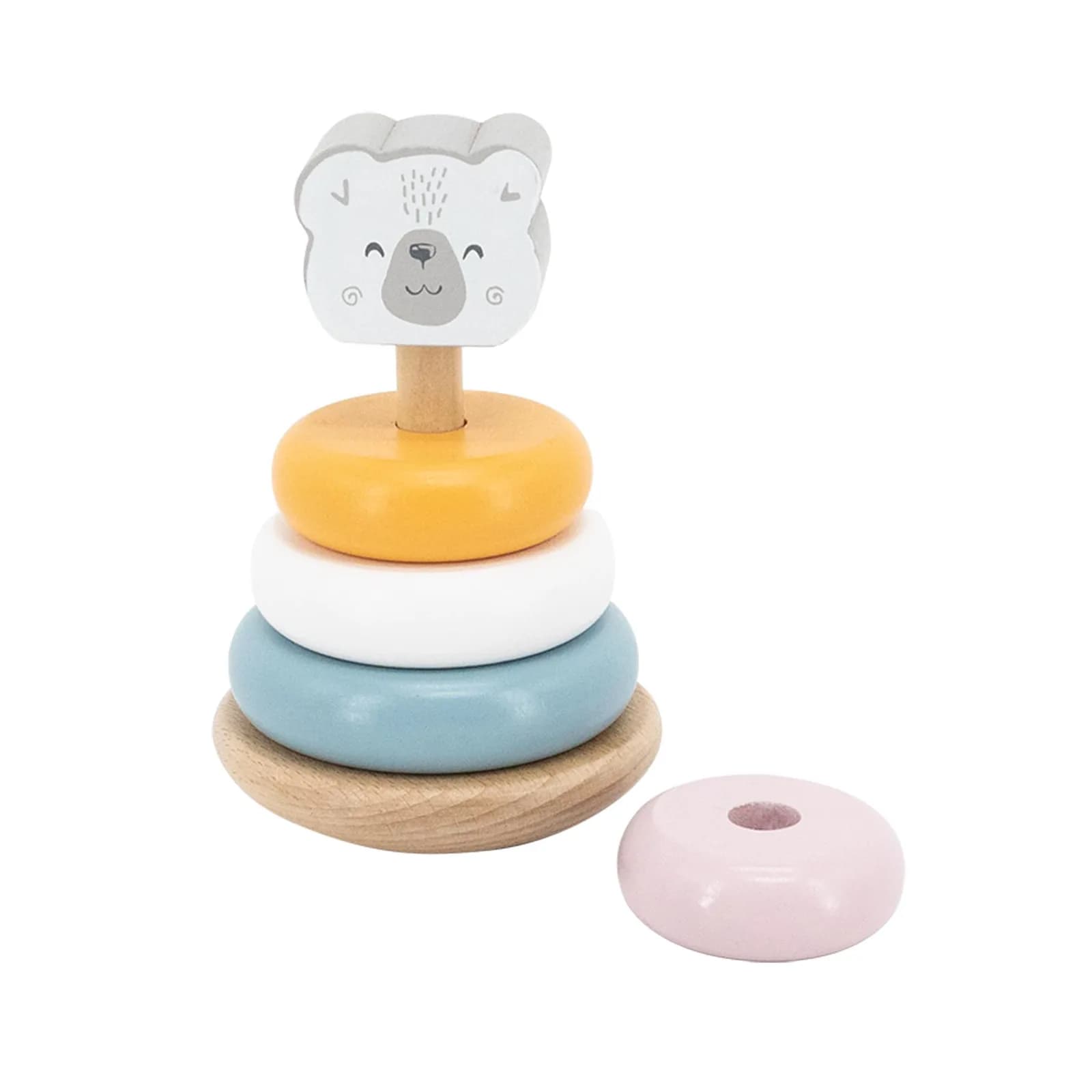 Пірамідка дерев'яна Viga Toys Білий ведмідь 44005 фото 4 Пірамідка дерев'яна Viga Toys Білий ведмідь 44005 фото 4