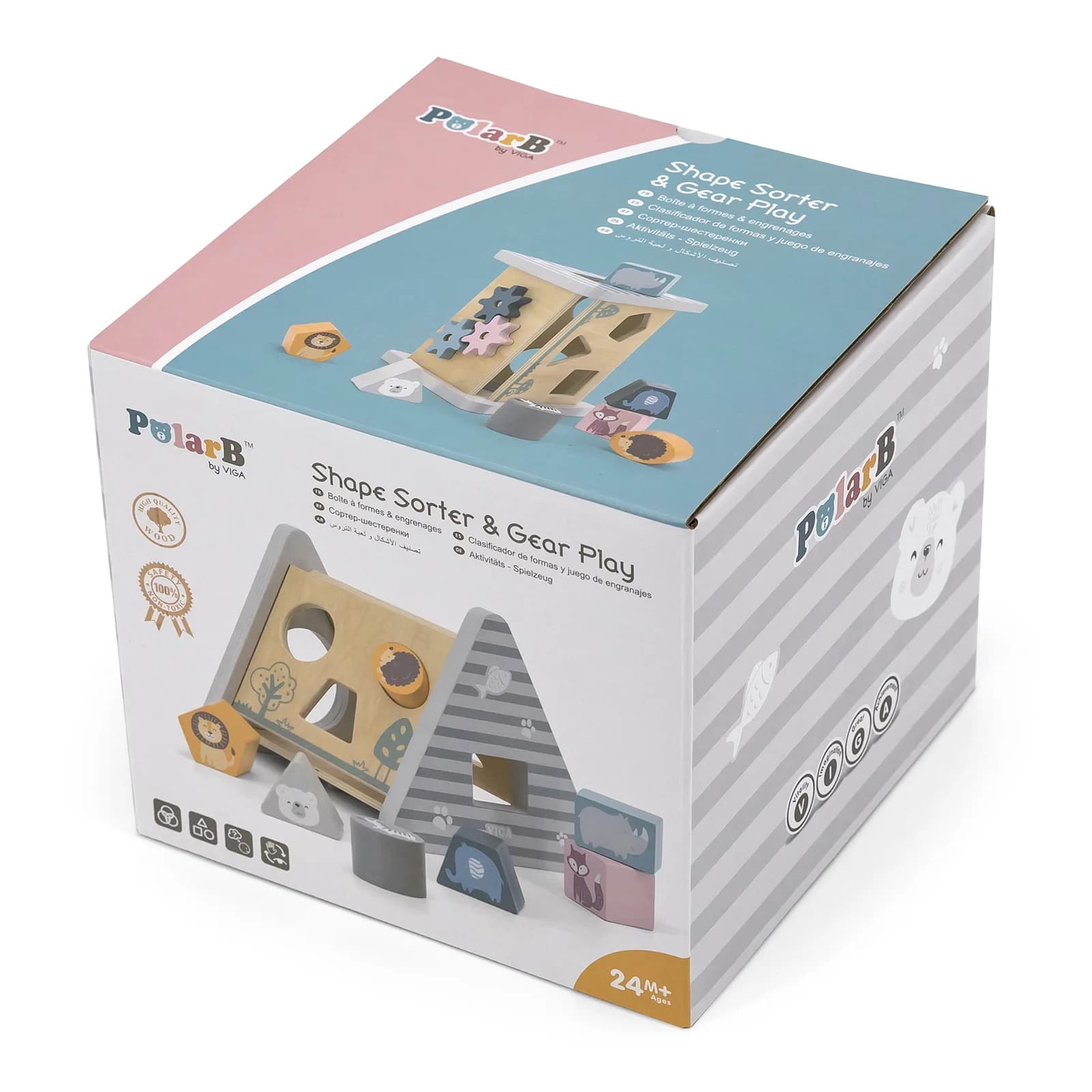 Сортер дерев'яний Viga Toys Розвиток 5в1 44007 фото 2 Сортер дерев'яний Viga Toys Розвиток 5в1 44007 фото 2