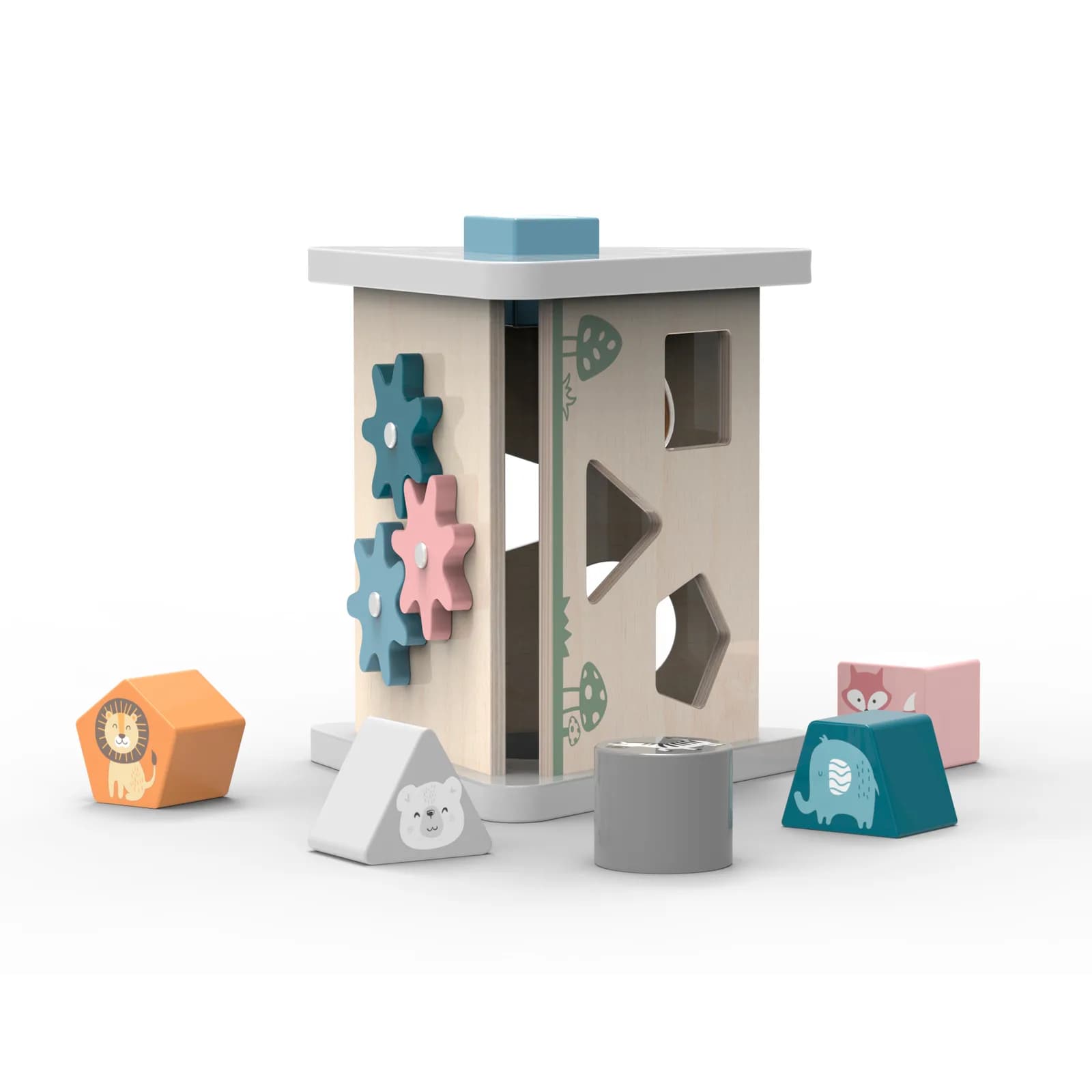 Сортер дерев'яний Viga Toys Розвиток 5в1 44007 фото 3 Сортер дерев'яний Viga Toys Розвиток 5в1 44007 фото 3