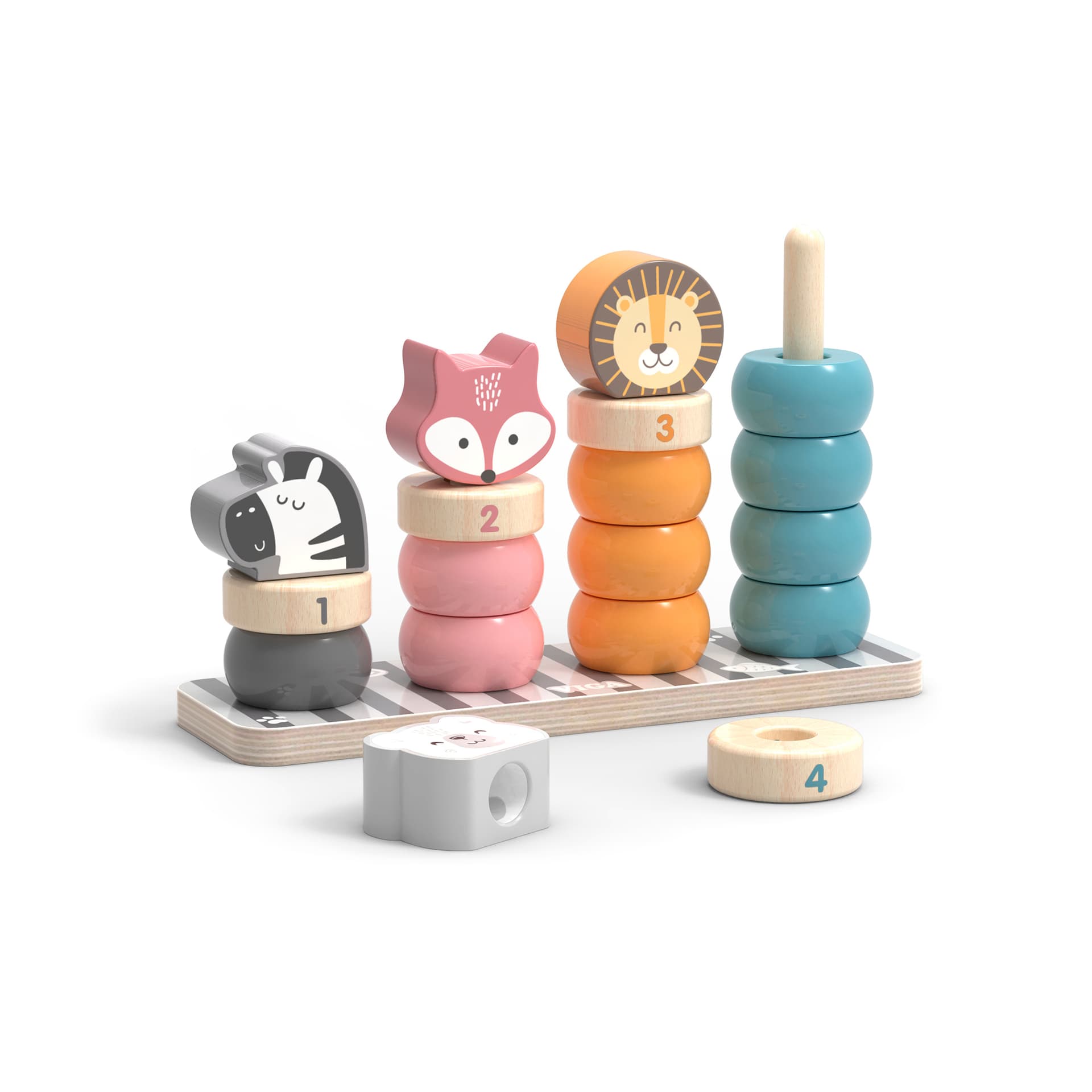 Сортер-пирамидка Viga Toys Зверята 44022 Сортер-пирамидка Viga Toys Зверята 44022
