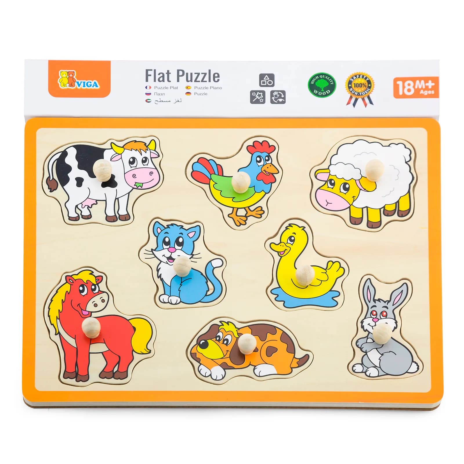 Рамка-вкладыш Viga Toys Ферма 50017 фото 2
