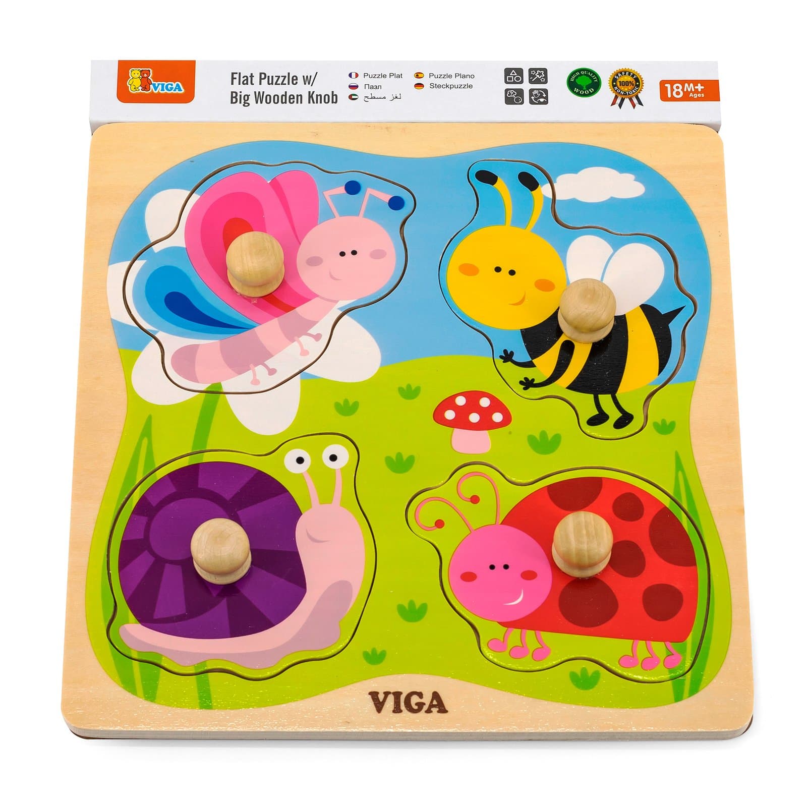 Рамка-вкладиш Viga Toys Комахи 50131 Рамка-вкладиш Viga Toys Комахи 50131