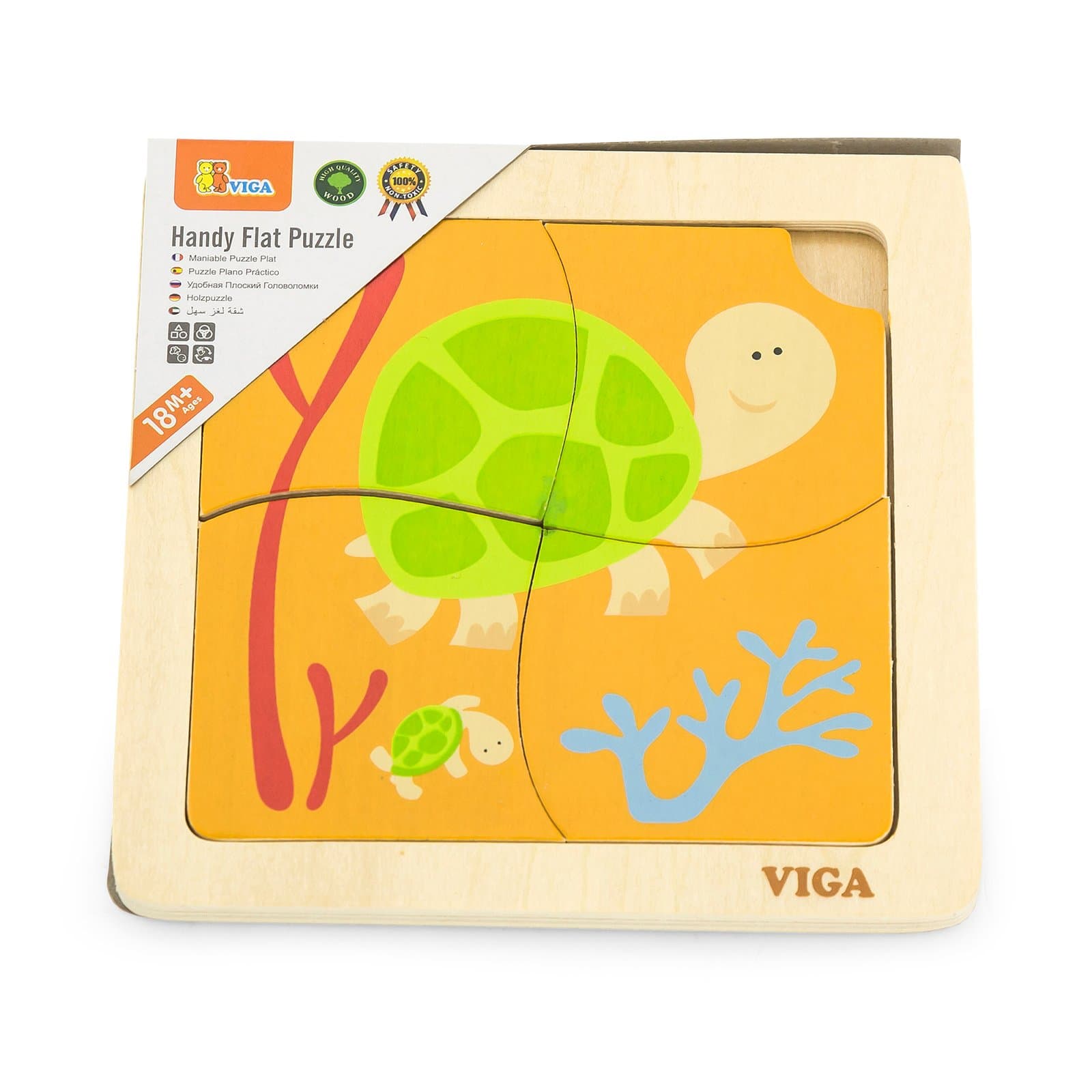 Пазл дерев'яний Viga Toys Черепашки 50143