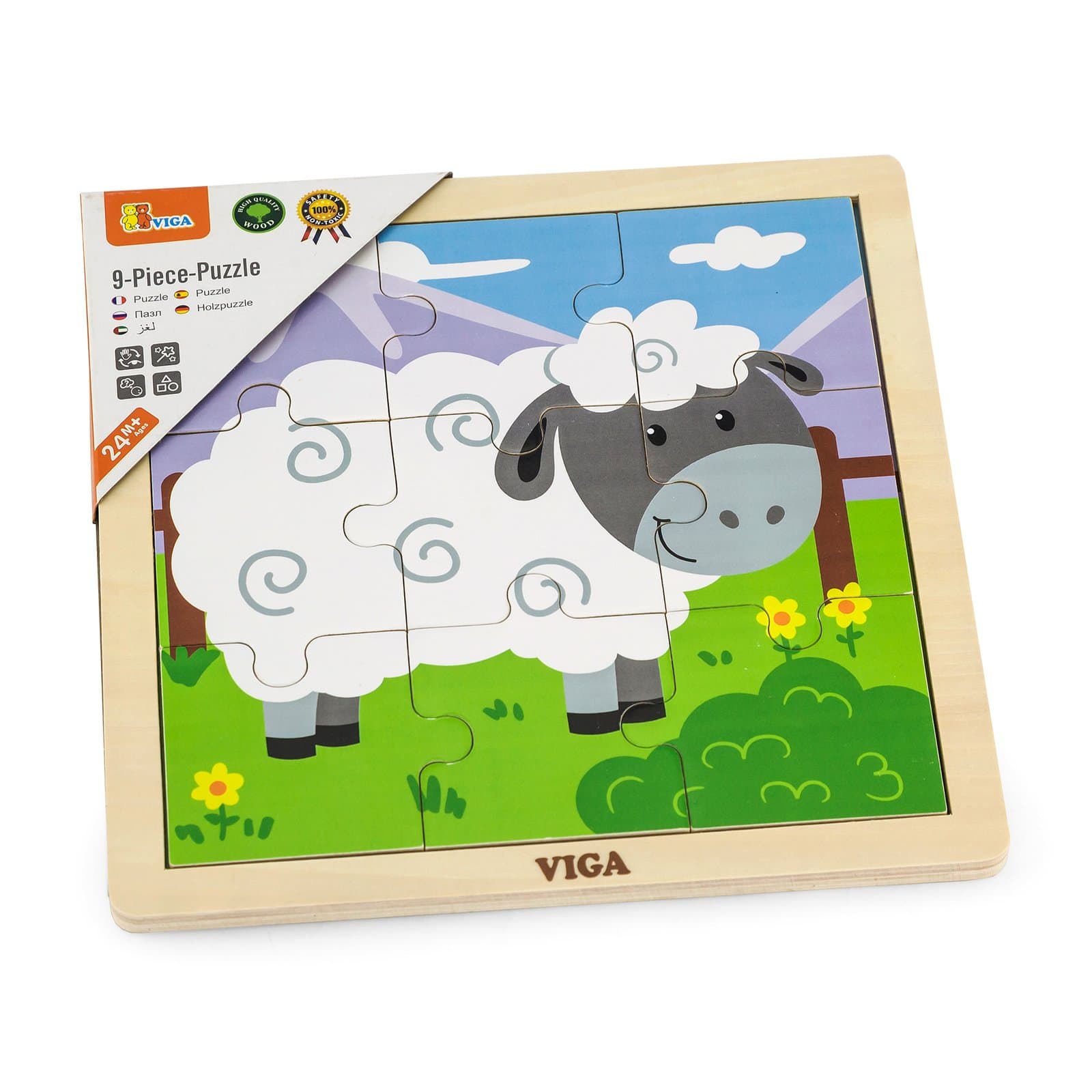 Пазл дерев'яний Viga Toys Вівця 51437 Пазл дерев'яний Viga Toys Вівця 51437