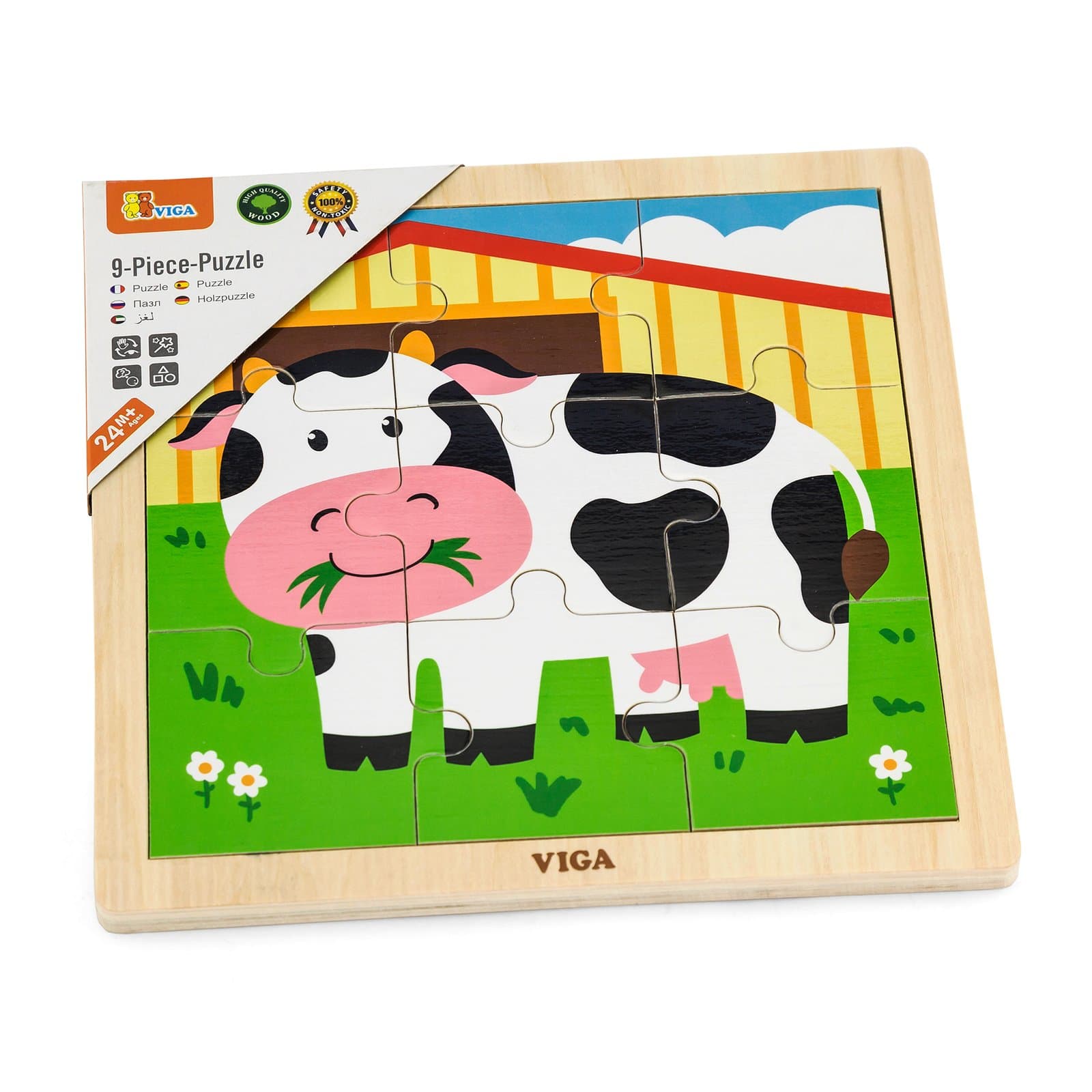 Пазл деревянный Viga Toys Корова 51438 Пазл деревянный Viga Toys Корова 51438