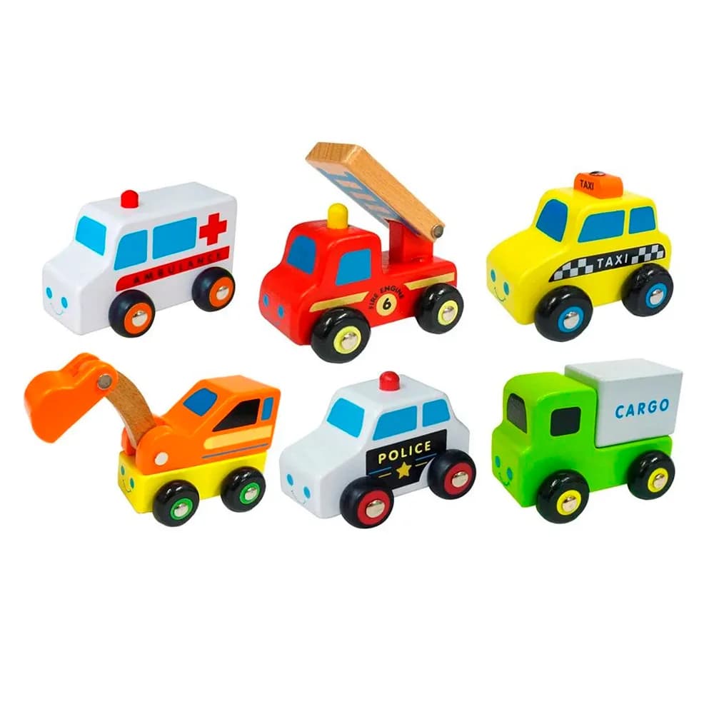 Машины деревянные Viga Toys 6шт 59621 фото 2 Машины деревянные Viga Toys 6шт 59621 фото 2