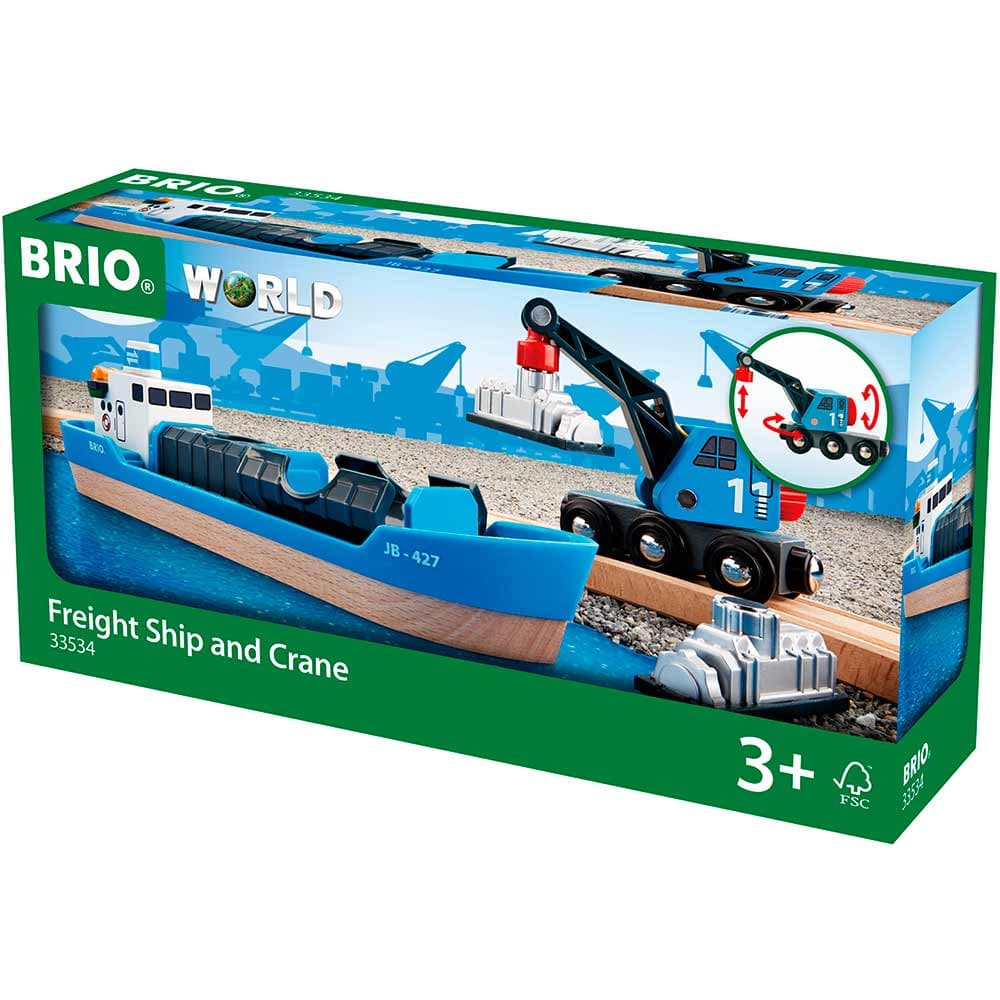 Корабель з вагоном-краном для залізниці Brio 33534