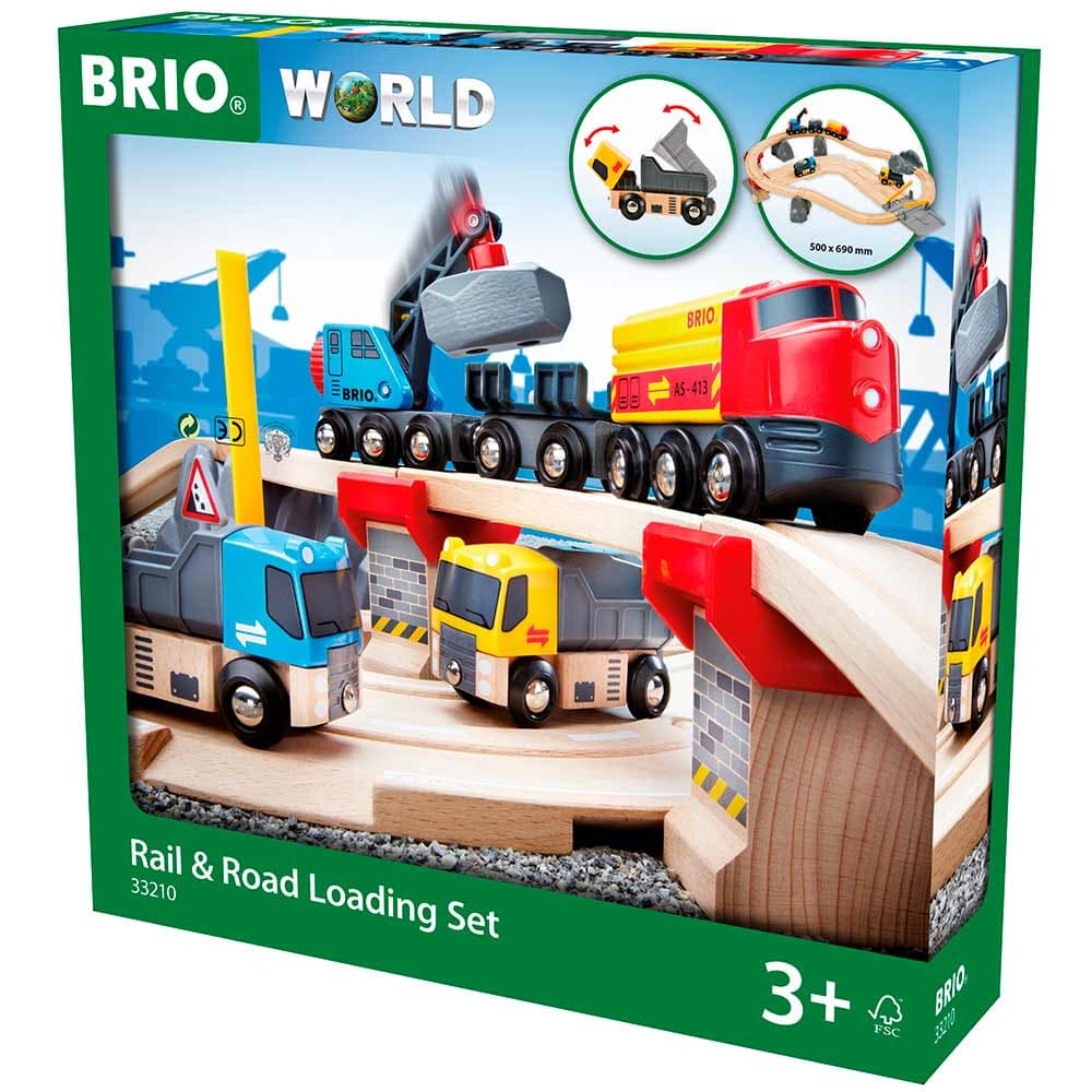 Детская железная дорога Brio c переездом и погрузкой 33210 Детская железная дорога Brio c переездом и погрузкой 33210