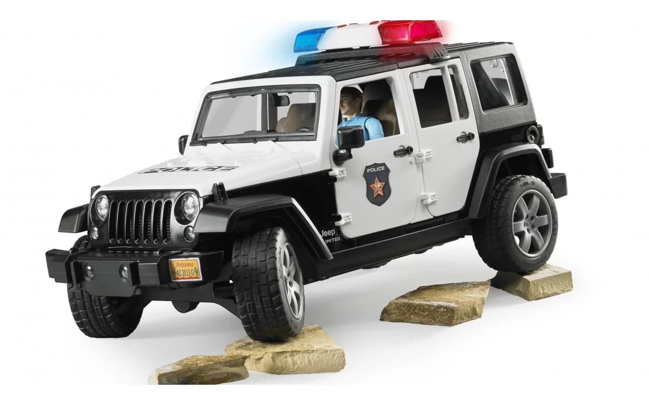 Джип Полиция Wrangler Unlimited Rubicon з фигуркой полицейского Bruder 02526 фото 2