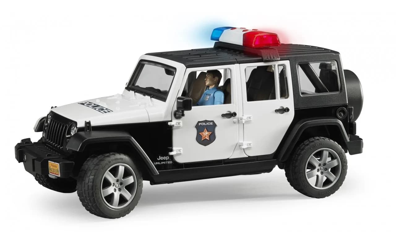 Джип Полиция Wrangler Unlimited Rubicon з фигуркой полицейского Bruder 02526 фото 5