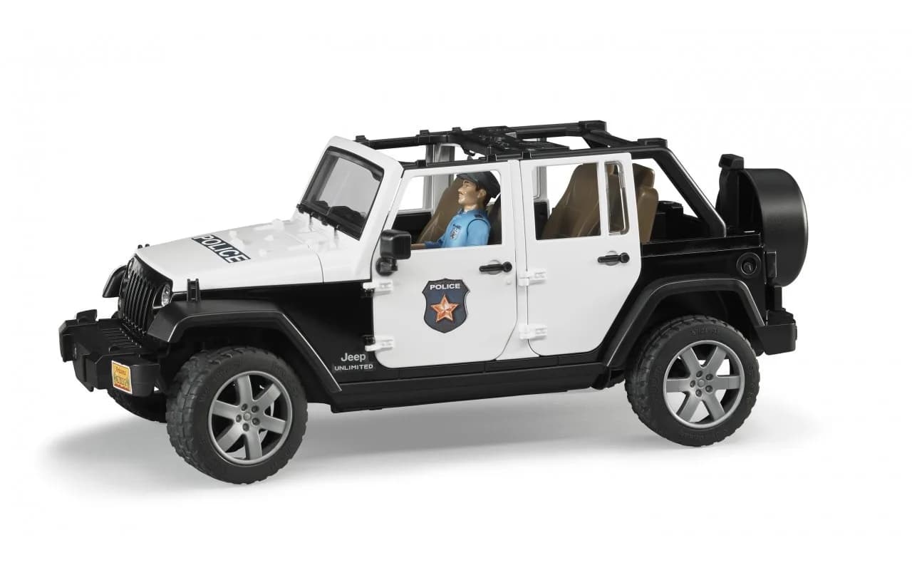 Джип Полиция Wrangler Unlimited Rubicon з фигуркой полицейского Bruder 02526 фото 7