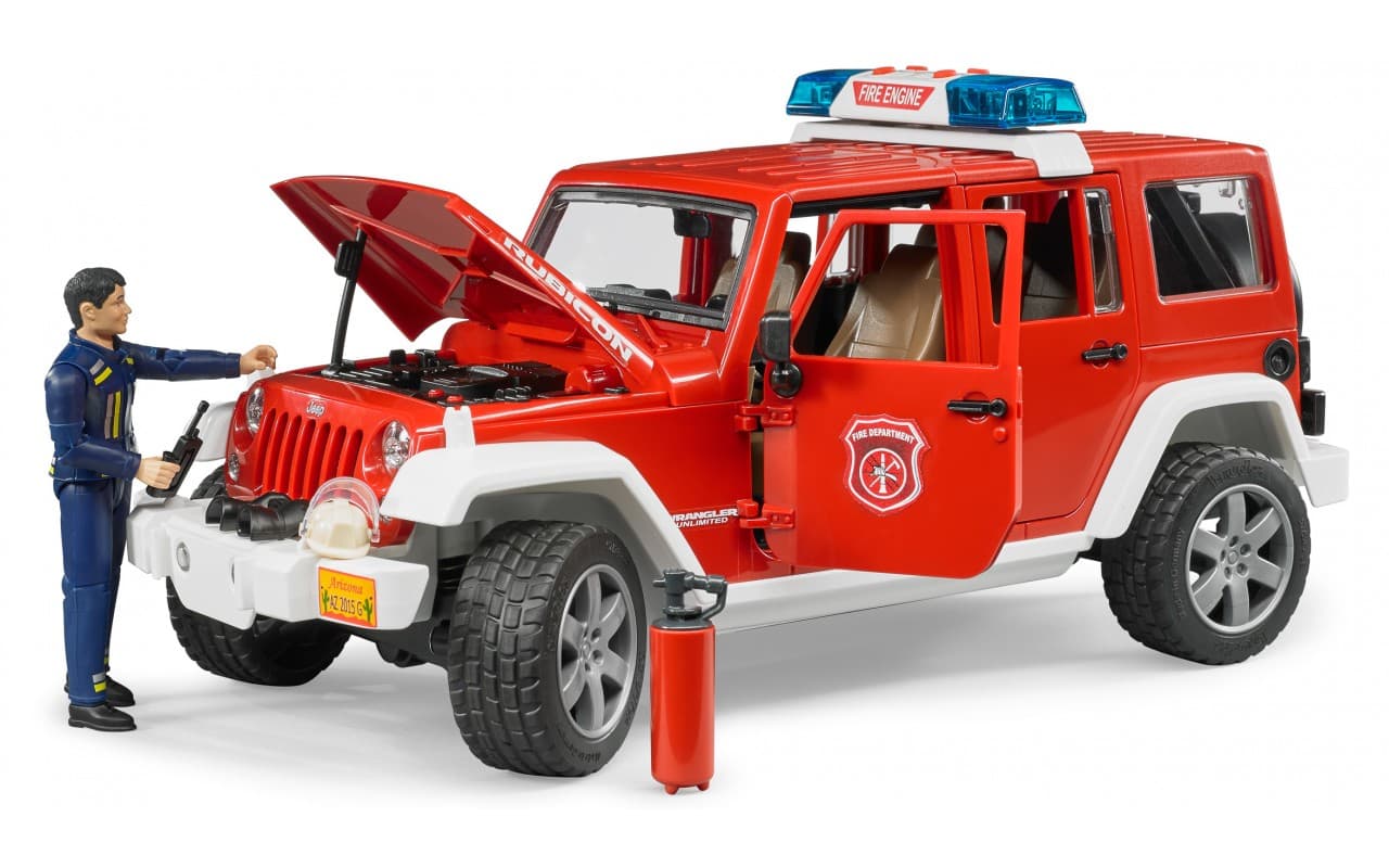 Пожежний джип Wrangler Unlimited Rubicon з фігуркою пожежника Bruder 02528