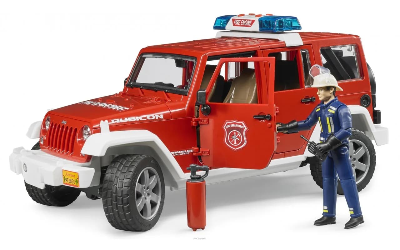 Пожарный джип Wrangler Unlimited Rubicon с фигуркой пожарника Bruder 02528 фото 3 Пожарный джип Wrangler Unlimited Rubicon с фигуркой пожарника Bruder 02528 фото 3