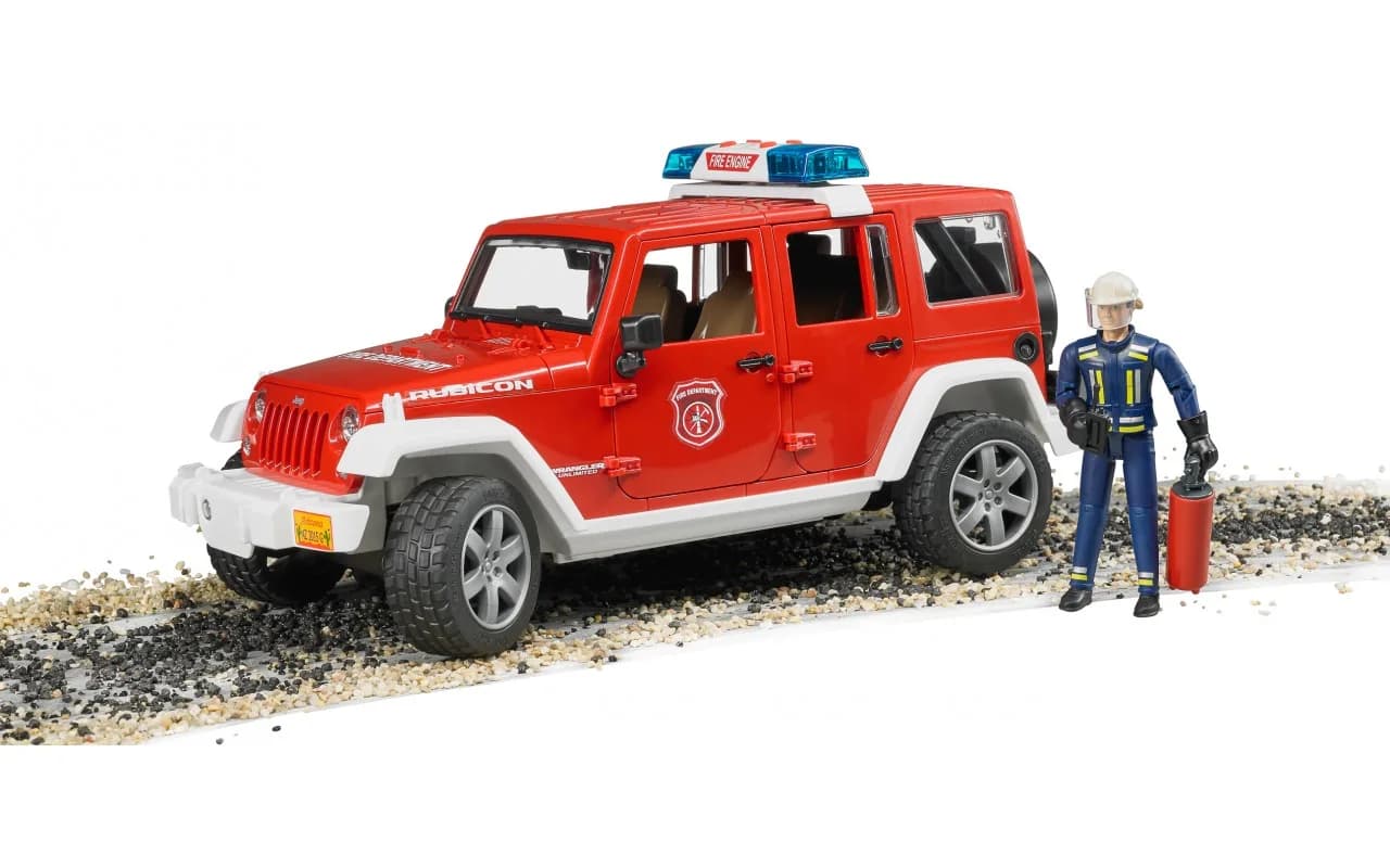 Пожарный джип Wrangler Unlimited Rubicon с фигуркой пожарника Bruder 02528 фото 6 Пожарный джип Wrangler Unlimited Rubicon с фигуркой пожарника Bruder 02528 фото 6