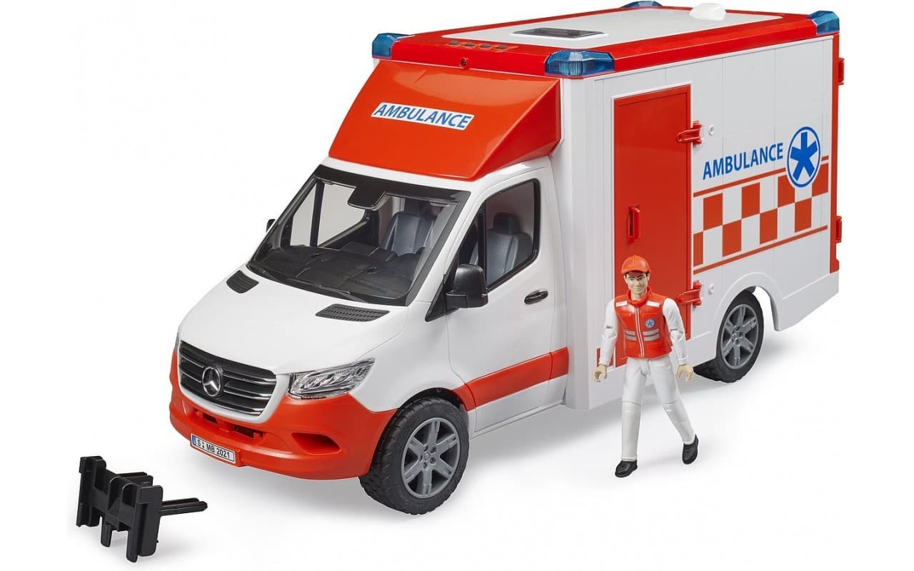 Автомобіль MB Sprinter швидка допомога з фігуркою Bruder 02676