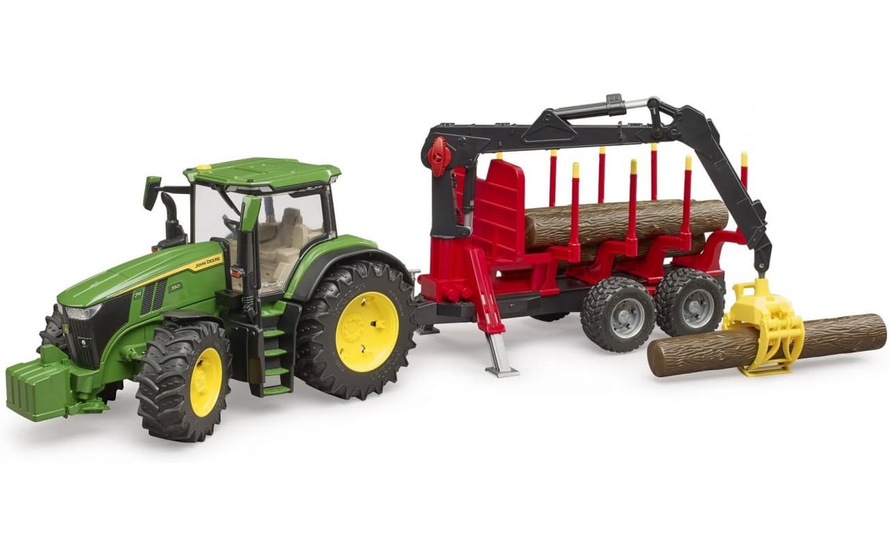 Трактор John Deere з причіпом та маніпулятором Bruder 03154