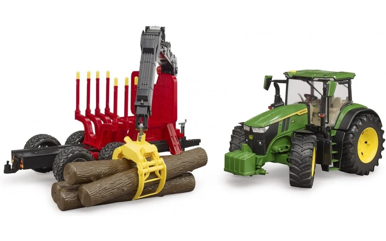 Трактор John Deere с прицепом и манипулятором Bruder 03154 фото 9 Трактор John Deere с прицепом и манипулятором Bruder 03154 фото 9