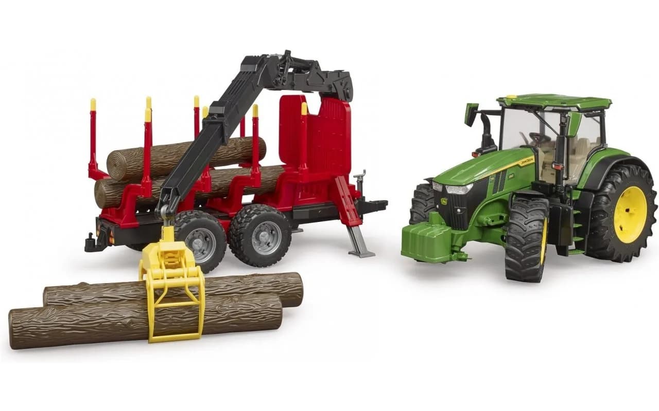 Трактор John Deere с прицепом и манипулятором Bruder 03154 фото 7 Трактор John Deere с прицепом и манипулятором Bruder 03154 фото 7