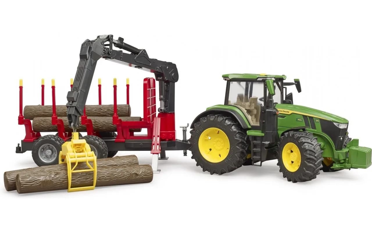 Трактор John Deere с прицепом и манипулятором Bruder 03154 фото 6 Трактор John Deere с прицепом и манипулятором Bruder 03154 фото 6
