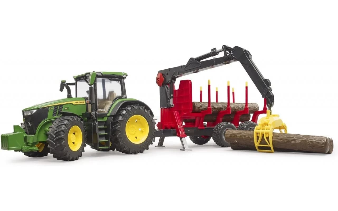 Трактор John Deere с прицепом и манипулятором Bruder 03154 фото 5 Трактор John Deere с прицепом и манипулятором Bruder 03154 фото 5