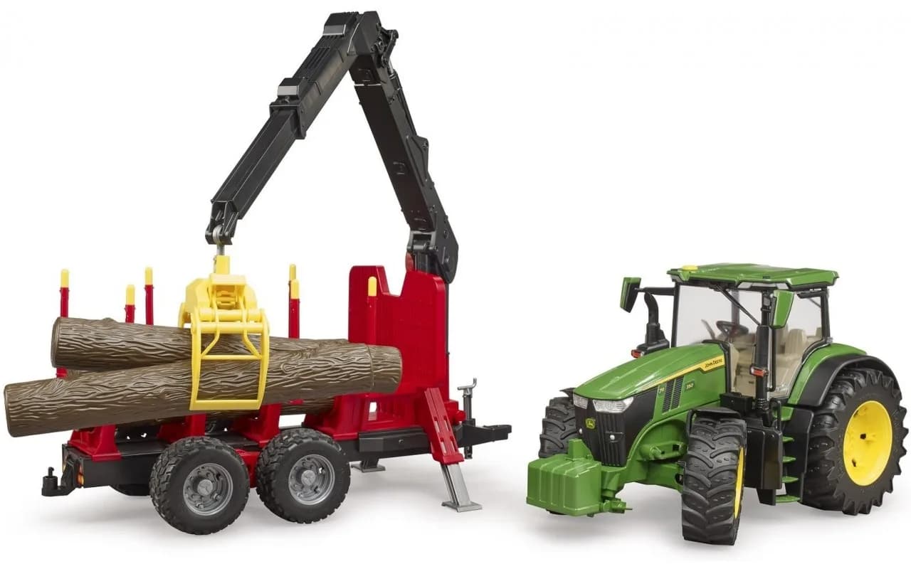 Трактор John Deere с прицепом и манипулятором Bruder 03154 фото 3 Трактор John Deere с прицепом и манипулятором Bruder 03154 фото 3