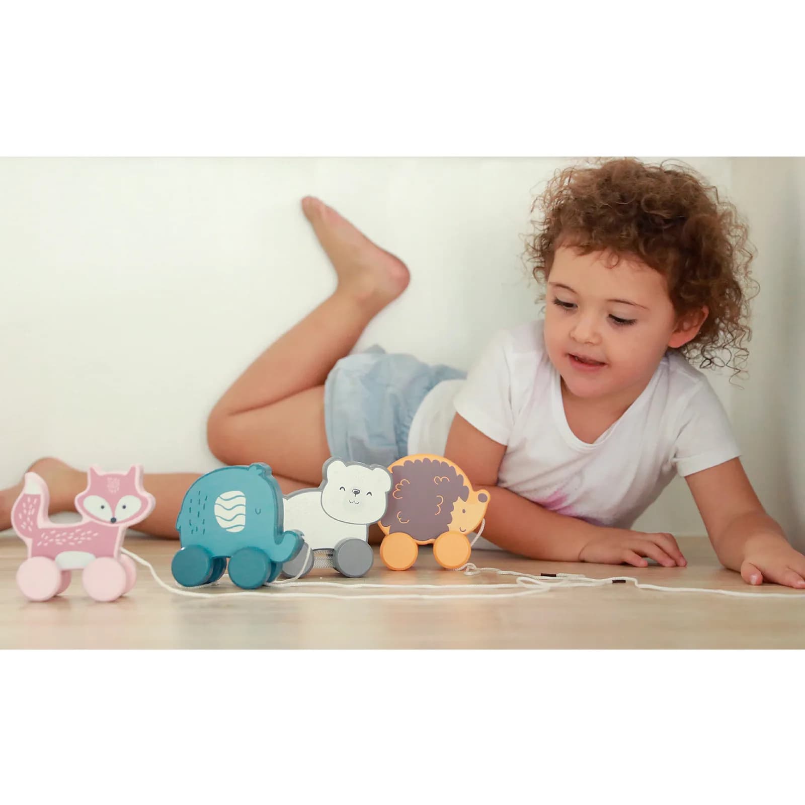 Каталка дерев'яна Viga Toys Білий ведмідь 44001 фото 8