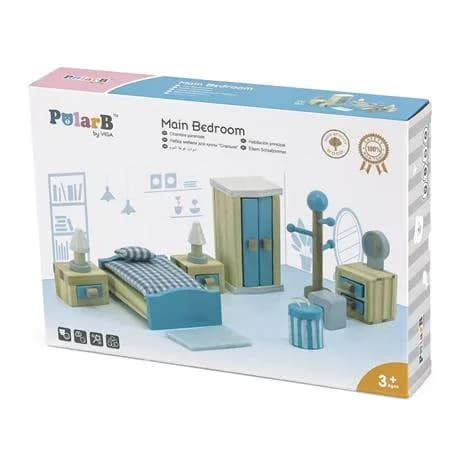 Меблі для ляльок дерев'яні Viga Toys Спальня 44035 фото 3 Меблі для ляльок дерев'яні Viga Toys Спальня 44035 фото 3
