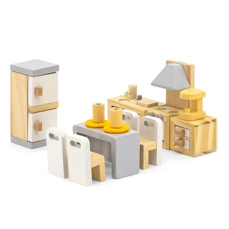 Меблі для ляльок дерев'яні Viga Toys Кухня та їдальня 44038 фото 5 Меблі для ляльок дерев'яні Viga Toys Кухня та їдальня 44038 фото 5