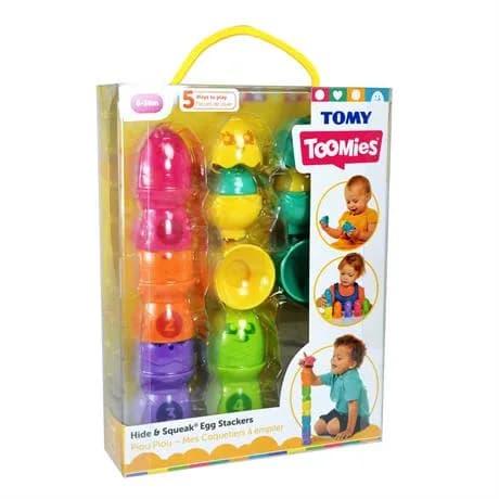 Пирамидка TOMY Toomies Веселые яйца E73083 фото 2 Пирамидка TOMY Toomies Веселые яйца E73083 фото 2