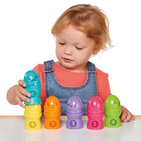 Пирамидка TOMY Toomies Веселые яйца E73083 фото 7 Пирамидка TOMY Toomies Веселые яйца E73083 фото 7