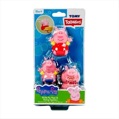Іграшки для купання TOMY Toomies пискавки Свинка Пеппа 3шт E73105 фото 2 Іграшки для купання TOMY Toomies пискавки Свинка Пеппа 3шт E73105 фото 2