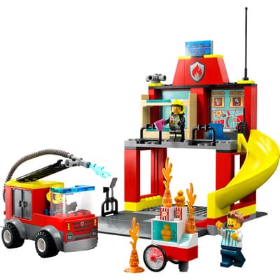 Конструктор Lego City Пожежне депо та пожежна машина 153дет 60375 Конструктор Lego City Пожежне депо та пожежна машина 153дет 60375