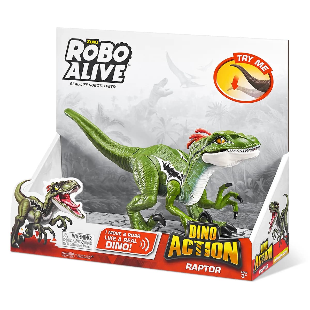 Игрушка интерактивная Zuru Robo Alive Раптор 7172 фото 4 Игрушка интерактивная Zuru Robo Alive Раптор 7172 фото 4