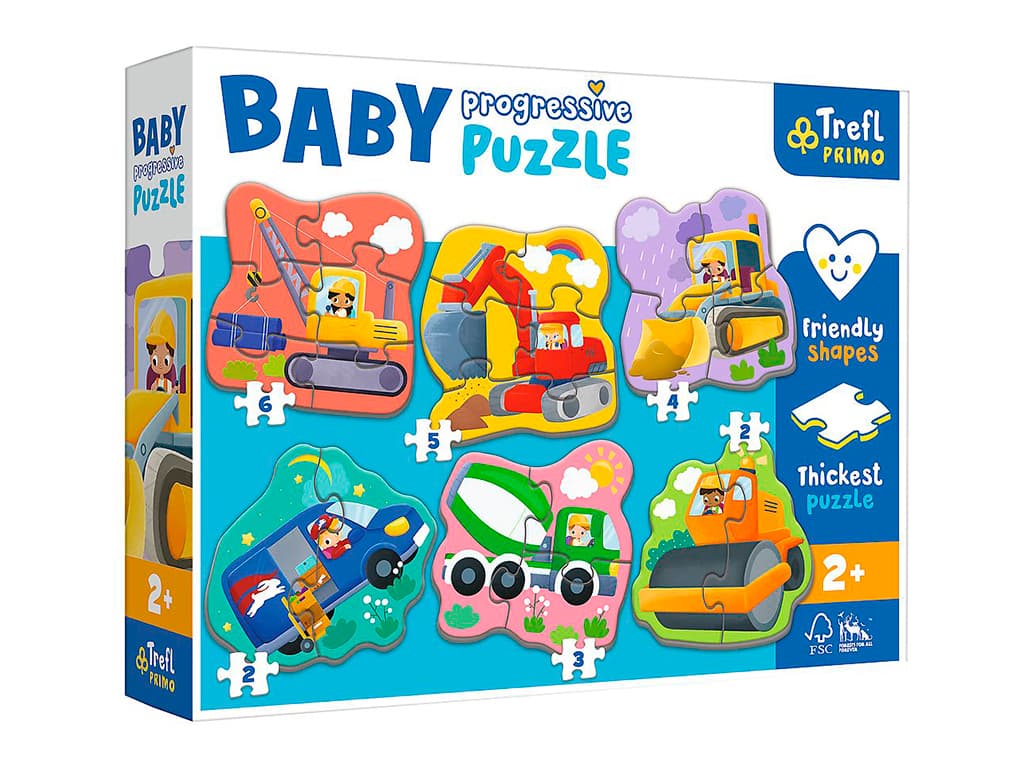 Пазл Trefl Baby Progressive 6в1 Спеціальна техніка 44004 Пазл Trefl Baby Progressive 6в1 Спеціальна техніка 44004