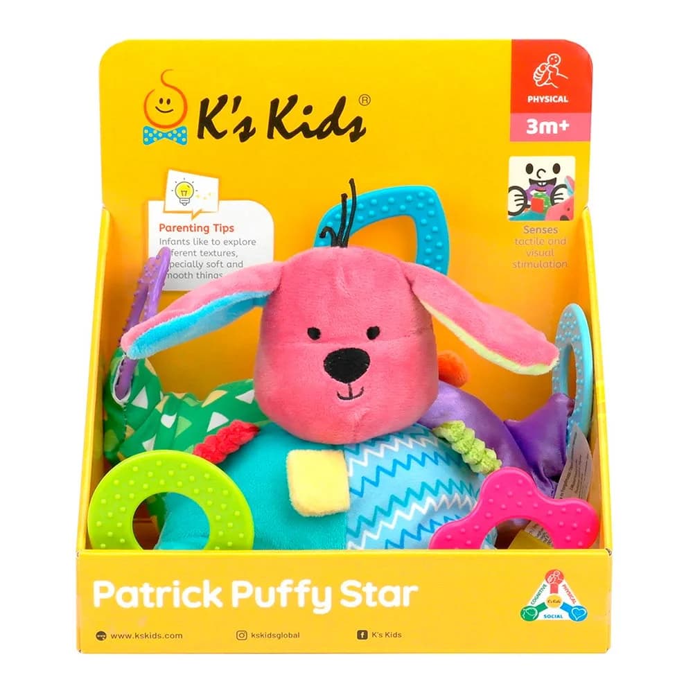 Игрушка мягкая с прорезывателем K'S Kids Патрик KA10813-OB фото 2 Игрушка мягкая с прорезывателем K'S Kids Патрик KA10813-OB фото 2