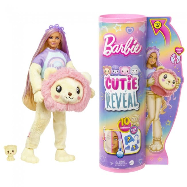 Лялька Barbie Cutie Reveal Левеня HKR06 Лялька Barbie Cutie Reveal Левеня HKR06