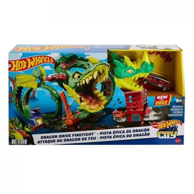 Трек Hot Wheels Атака вогняного дракона HDP03 фото 2 Трек Hot Wheels Атака вогняного дракона HDP03 фото 2