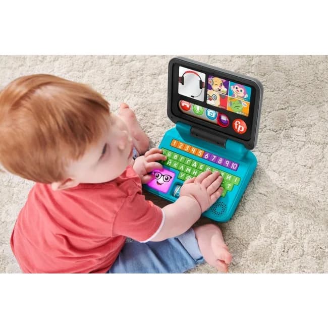 Ноутбук интерактивный Fisher-price Веселое общение HHH09 фото 3 Ноутбук интерактивный Fisher-price Веселое общение HHH09 фото 3