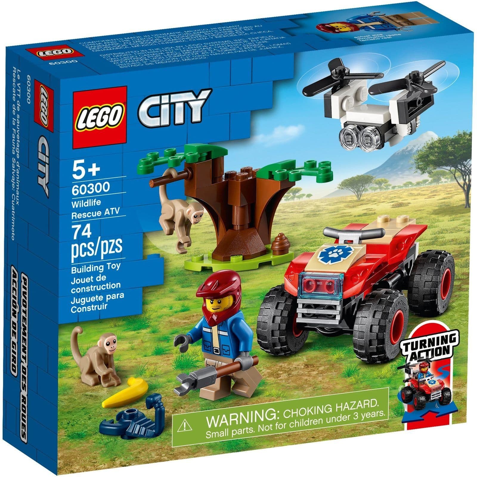 Конструктор Lego City Квадроцикл для спасения диких животных 74дет 60300 Конструктор Lego City Квадроцикл для спасения диких животных 74дет 60300