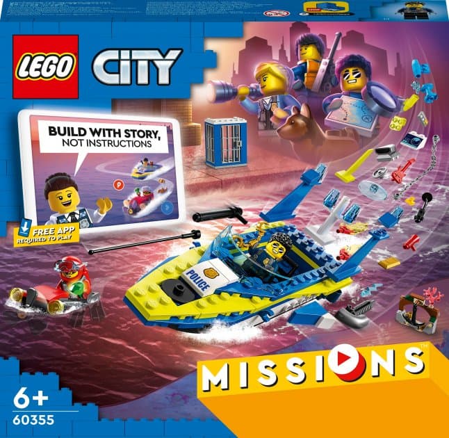 Конструктор Lego City Детективні місії водної поліції 278дет 60355 Конструктор Lego City Детективні місії водної поліції 278дет 60355