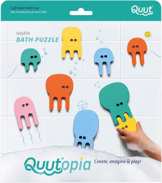 Игрушка для купания Quut Пазл-головоломка Медузы 10шт 171003 Игрушка для купания Quut Пазл-головоломка Медузы 10шт 171003