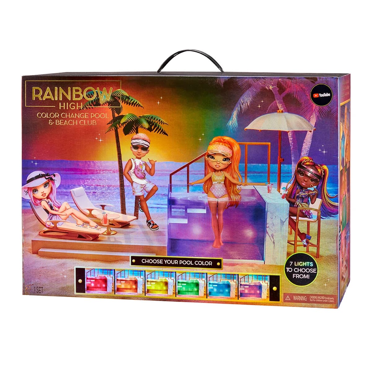 Игровой набор для кукол Rainbow High Pacific Coast Вечеринка у бассейна 578475 фото 11 Игровой набор для кукол Rainbow High Pacific Coast Вечеринка у бассейна 578475 фото 11